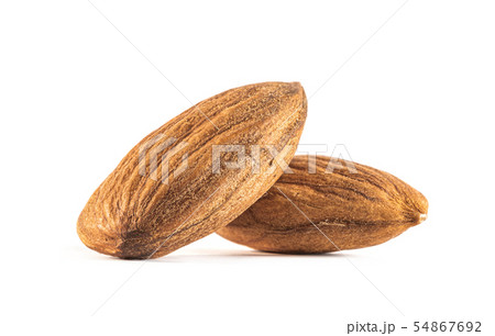 almond seeds isolated on white background almond seeds isolated on white background 54867692