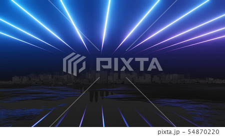 Abstract night city 3D illustration Abstract night city 3D illustration 54870220