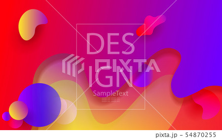Multicolor abstract background with oval shapes and circles 54870255
