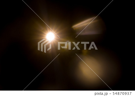 Abstract Natural Sun flare on the black 54870937