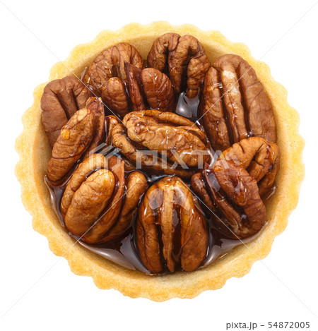 Pecan maple syrup tart dessert, paths, top 54872005