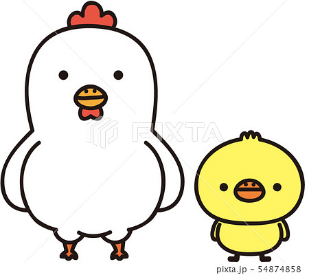 にわとりとひよこのイラスト素材 [54874858] - PIXTA