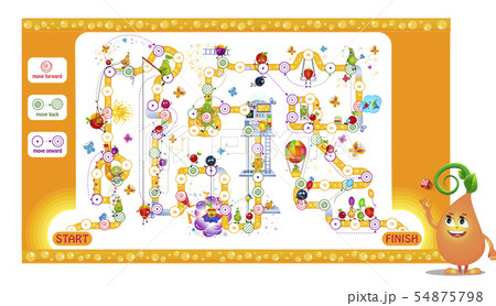 Board game funny fruits and juice Board game funny fruits and juice 54875798