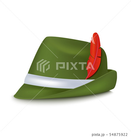 Realistic 3d Detailed Bavarian Oktoberfest Hat. Vector 54875922