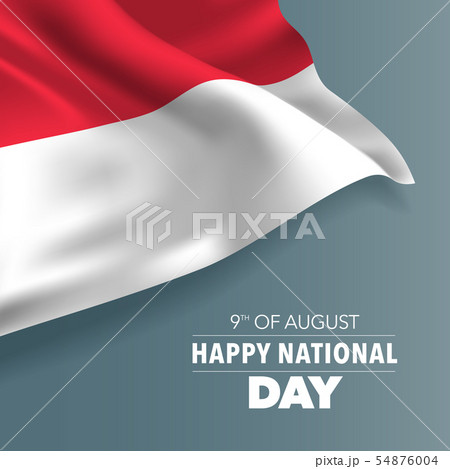 Singapore happy national day greeting card, banner, vector illustration 54876004