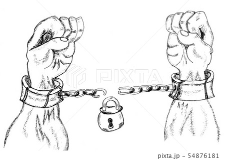 Hands in Chains Sketch Hands in Chains Sketch 54876181