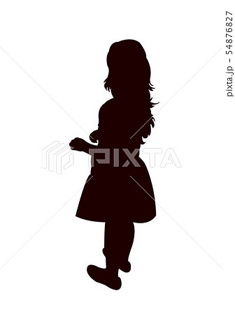 a girl body silhouette vector 54876827