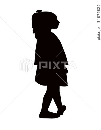 a girl body silhouette vector 54876829