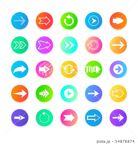 Color arrow web button icons. Back, out, from, to, and next navigation sign. Cursor arrows set Color arrow web button icons. Back, out, from, to, and next navigation sign. Cursor arrows set 54876874