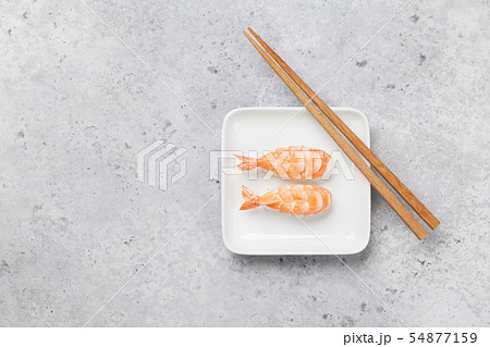 Japanese sushi set with shrimps 54877159