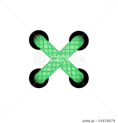 Template lace-up green cross 54878079