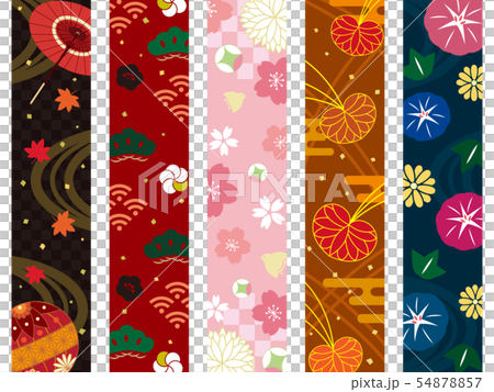 Fashionable Japanese pattern belt line partition material 54878857