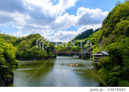 写真素材：帝釈峡、広島県、風景、観光地、自然、湖 54878995