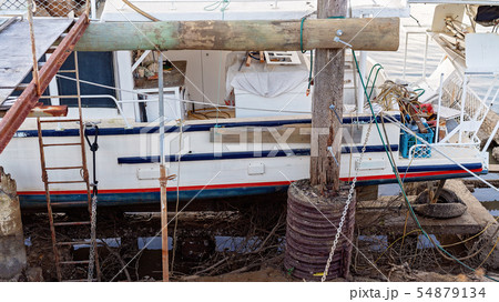 Commercial Fishing Vessel Moored For Repairs 54879134