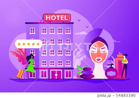Wellness and spa hotel concept vector illustration Wellness and spa hotel concept vector illustration 54883390