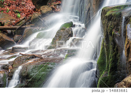 close up details of waterfall stream close up details of waterfall stream 54883681