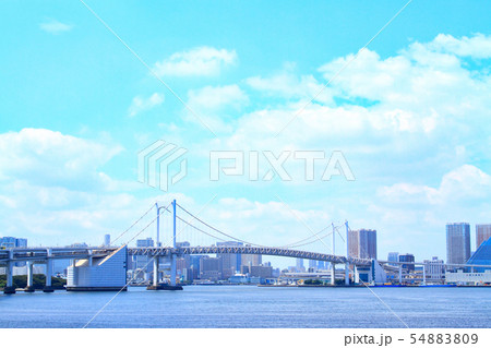 東京都 レインボーブリッジとその周辺の風景 東京都 レインボーブリッジとその周辺の風景 54883809