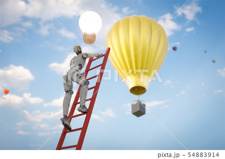 robot reach lightbulb 54883914