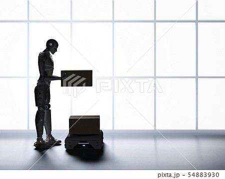 warehouse robot and cyborg 54883930