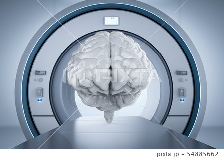brain with mri scan machine brain with mri scan machine 54885662