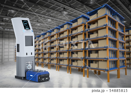 warehouse robot charge at station 54885815