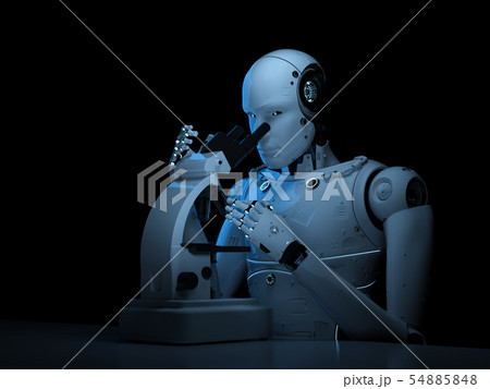 robot work on microscope robot work on microscope 54885848