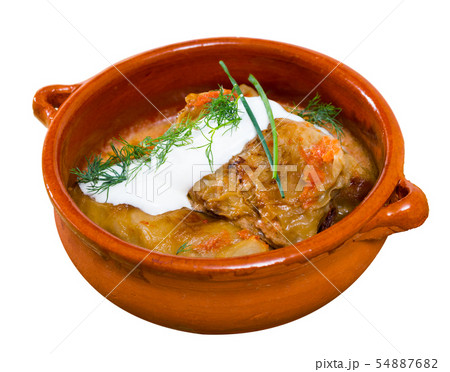 Sarmi is tasty dish of Bulgarian cuisine Sarmi is tasty dish of Bulgarian cuisine 54887682