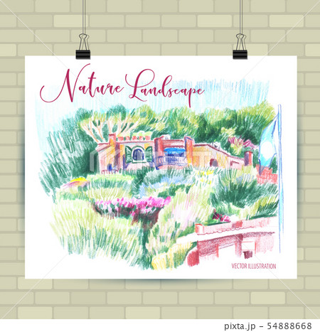 Sketching illustration in vector format. Poster 54888668