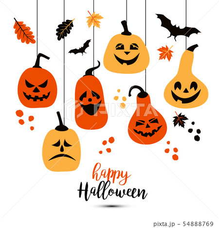 Halloween background of cheerful colors pumpkins. Halloween background of cheerful colors pumpkins. 54888769