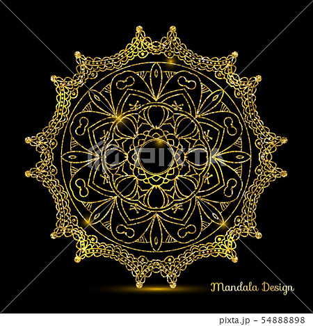 Decorative arabic round lace decor mandala. 54888898