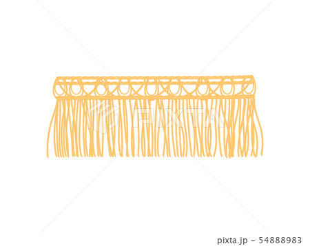 Long ornamental braid of threads. Vector illustration on white background. 54888983