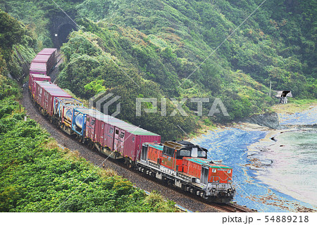 カーブを行く貨物列車DD51イメージ 54889218