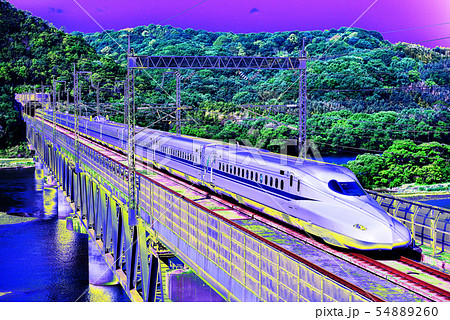 新幹線のぞみn700系イメージのイラスト素材 5460