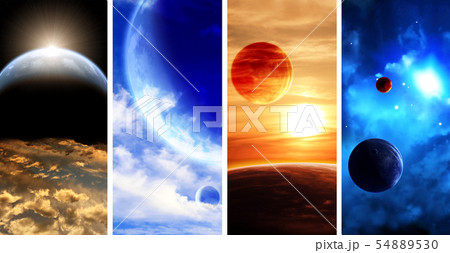 Collection of space banners Collection of space banners 54889530