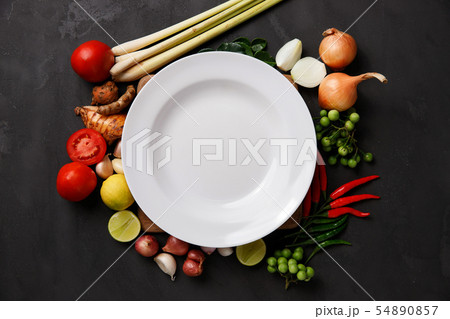 Thai kitchen. Various herbs, spices and Thai kitchen. Various herbs, spices and 54890857
