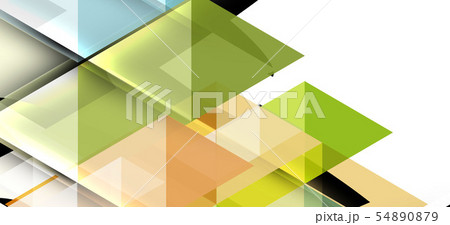 Colorful repeating triangles modern geometric in contemporary style on white background. Abstract 54890879