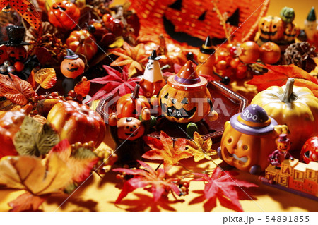 ハロウィンイメージ　トリックオアトリート 54891855