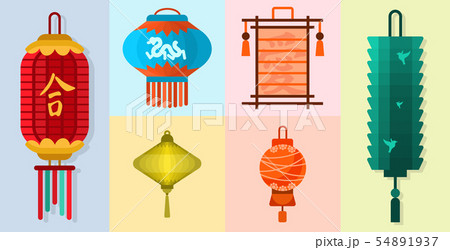 Chinese lantern paper lightertraditional holiday celebrate Asia festive or wedding lantern graphic Chinese lantern paper lightertraditional holiday celebrate Asia festive or wedding lantern graphic 54891937