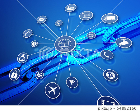 Block Chain Stock Illustration