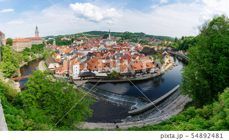 Panoramic of Cesky Krumlov city in Czech Republic Panoramic of Cesky Krumlov city in Czech Republic 54892481