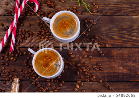 Christmas homemade gingerbread cookies on a dark b 54892668