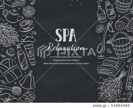 Sauna sketches poster vector illustration 54894460