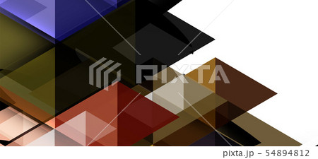 Colorful repeating triangles modern geometric in contemporary style on white background. Abstract 54894812