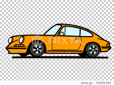 ジャーマンヒストリックスポーツ オレンジ色 自動車イラスト ジャーマンヒストリックスポーツ オレンジ色 自動車イラスト 54895385