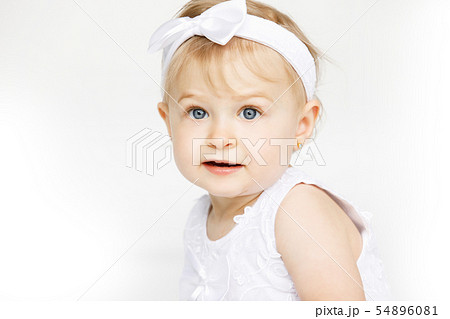 beautiful little girl all in white clothes beautiful little girl all in white clothes 54896081