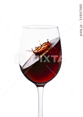 splash of red wine in glass splash of red wine in glass 54897980
