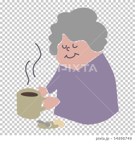 一個女人用咖啡 54898749