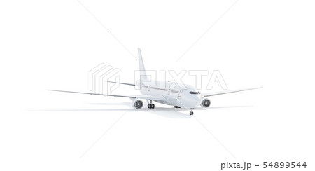 Blank white aeroplane mockup stand, front view 54899544
