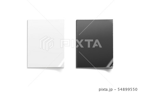 Blank black and white closed magazine mockup, Blank black and white closed magazine mockup, 54899550