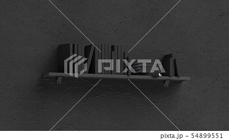Blank white stack of books mockups on shelf Blank white stack of books mockups on shelf 54899551